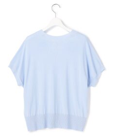 ICB L 【先行予約】クリアレーヨンストレッチライト フレンチスリーブニット