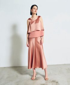 GRACE CONTINENTAL バックコンシャスサテンノースリーブ