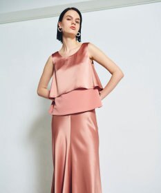 GRACE CONTINENTAL バックコンシャスサテンノースリーブ