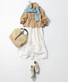 23区 L コットンギマムリネ チュニック ニット