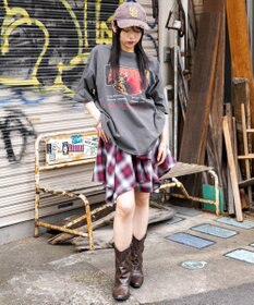 WEGO 【ユニセックス着用ITEM/SMLサイズ展開】ヴィンテージライクグラフィックT（SS）