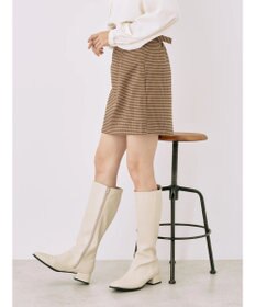 earth music&ecology チェックミニスカート