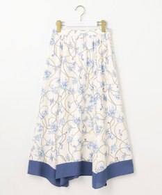 ANY SIS L 【洗える】スカーフデザインプリント スカート