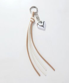 Phoebe ハートバイカラーレザーコードバッグチャーム