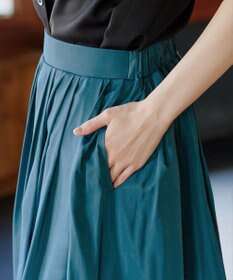 Tiaclasse 【軽撥水・汚れ防止】ランダムタックロングスカート