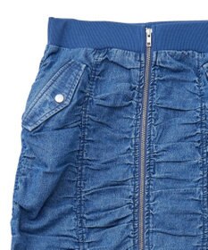 Green Parks ・ＳＵＧＡＲ　ＳＰＯＯＮデニムフロントＺＩＰナロースカート