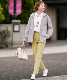 ANY SIS エアリーストレッチ テーパードパンツ