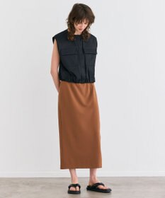 BEIGE， 【洗える】ALTHEA / ダンボールジャージーハイウエストIラインスカート