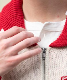 WEGO 【ユニセックス着用ITEM】グラフィックZIPニットブルゾン