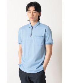 DAKS スーピマカノコ ラインジップアップポロ