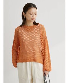 Green Parks メッシュ編みニットプルオーバー