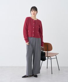 earth music&ecology 【イージーケア】パウダーシャギークルーネックカーディガン