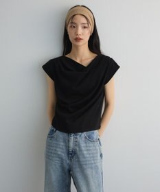 Green Parks ドレープオフショルフレンチ袖Ｔシャツ