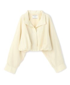 BEIGE， SULFUR / シルク混ショート丈バルーンブルゾン