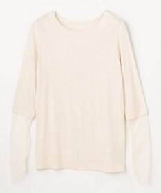 ANY 袖ドットチュールコンビインナー