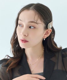 Phoebe 【生産終了】クラッシービジューヘアピン　ベージュ/ベロア