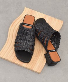 INTER-CHAUSSURES 【ANGEL ALARCON】ローヒールラフィアサンダル