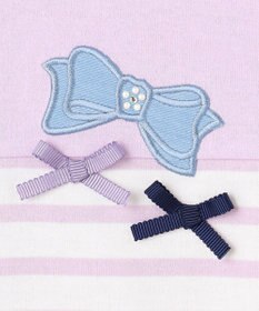 組曲 KIDS 【150-160㎝】リボンボーダー Tシャツ