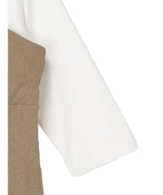 Green Parks ７分袖ビスチェドッキング風カットプルオーバー