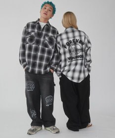 WEGO 【ユニセックス着用ITEM】グラフィックオンブレチェックシャツ（LS）