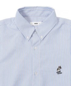 WEGO 【ユニセックス着用ITEM/MLサイズ展開】オックスフォードワンポイントシャツ（LS）