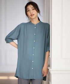 ANY L 【洗濯機可】バックプリーツシャツ