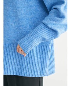 Green Parks ｆｕｗａっとメランジ袖リブ長めニットプルオーバー