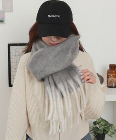 WEGO 【マフラー/ユニセックス着用】ワイドフリンジストール