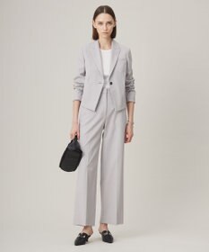 ICB L 【接触冷感・UVケア・撥水・洗える】LooseWeave  スカートレイヤードワイドパンツ