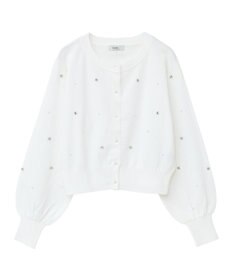 earth music&ecology パール＆ビジューカーディガン