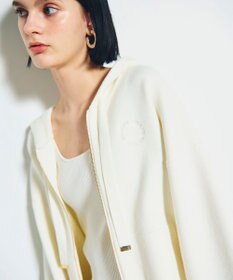 GRACE CONTINENTAL ロゴ刺繍ニットパーカー