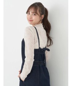 earth music&ecology ボタンキャミデニムワンピース