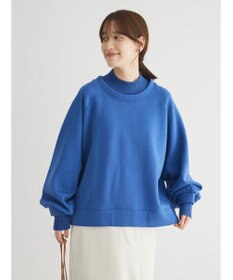 Green Parks 裏起毛ニットリブドッキングプルオーバー