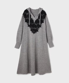 GRACE CONTINENTAL ケミカルレースニットワンピース