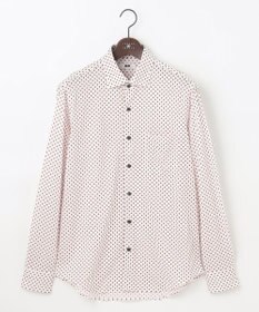 JOSEPH ABBOUD 【綿100％・ストレッチ・イージーケア】コンフォートジャージー プリント シャツ