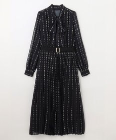 GRACE CONTINENTAL ドットストライププリントワンピース