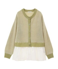 Green Parks 配色リブドッキングチュニック