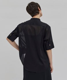 BEIGE， 【洗える】BAC / バンドカラーブラウス