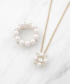 TOCCA PEARL BIJOUX SET BROOCHNECKLACE 3WAYブローチネックレス
