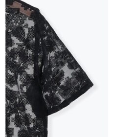 Te chichi オーガンジー刺繍ハーフスリーブシャツ