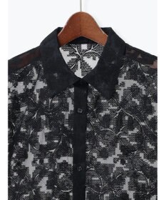 Te chichi オーガンジー刺繍ハーフスリーブシャツ