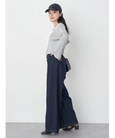 earth music&ecology ボタンフライワイドデニムパンツ