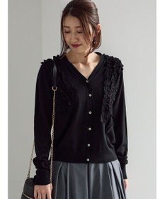 Te chichi フリルVネックカーディガン