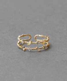 Phoebe ハーモニーカラーダブルラインリング