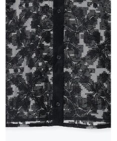 Te chichi オーガンジー刺繍ハーフスリーブシャツ