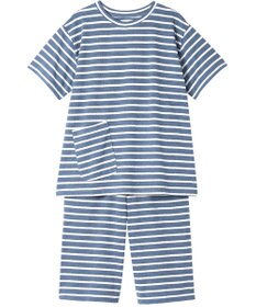 une nana cool 綿混ブークレーボーダー 半袖パジャマ