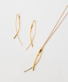 Phoebe 【金属アレルギー対応】ツインカーブYラインネックレス　ゴールド/全長:67～70cm/ニッケルフリー