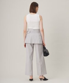 ICB L 【接触冷感・UVケア・撥水・洗える】LooseWeave  スカートレイヤードワイドパンツ