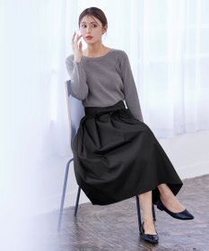 Tiaclasse L 【洗える】タフタスカートドッキングワンピース