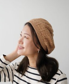 石田製帽 オーガニックコットン アラン編みベレー